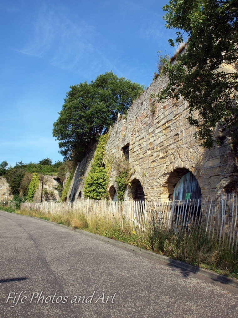 Charlestown Lime Kilns from the harbour road