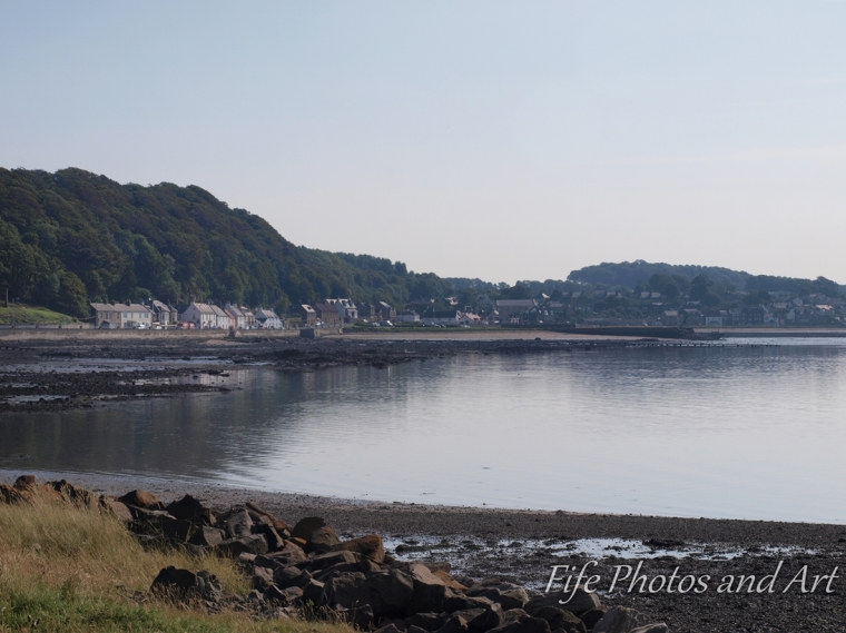 The village of Limekilns as seen from Charlestown Harbour