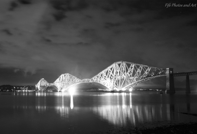 Trio of cantilevers of the Forth Rail Bridge - South Queensferry side