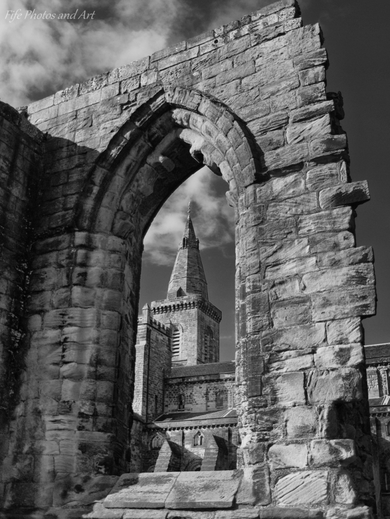 Dunfermline Abbey from remains of the Old Refectory - Silver Efex Pro image