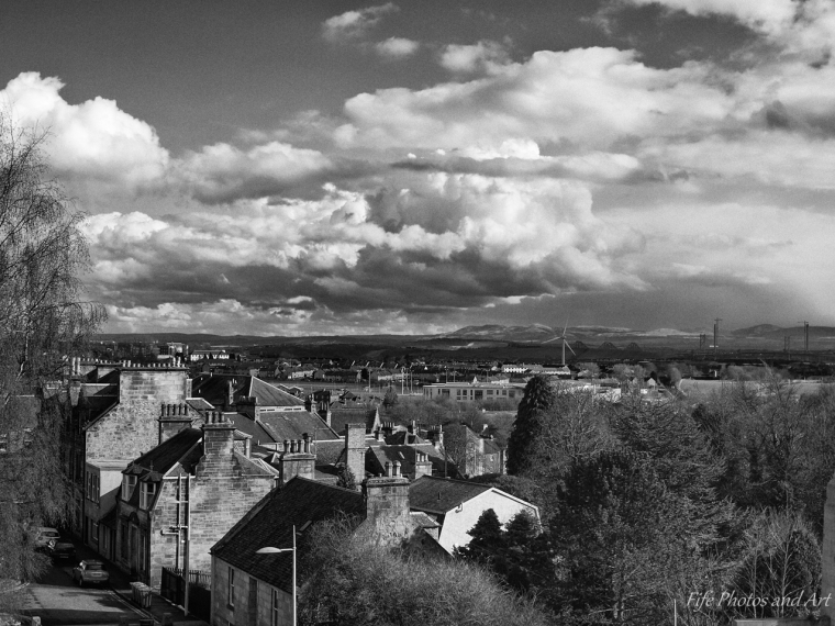 View south from Dunfermline Abbey - Silver Efex Pro image